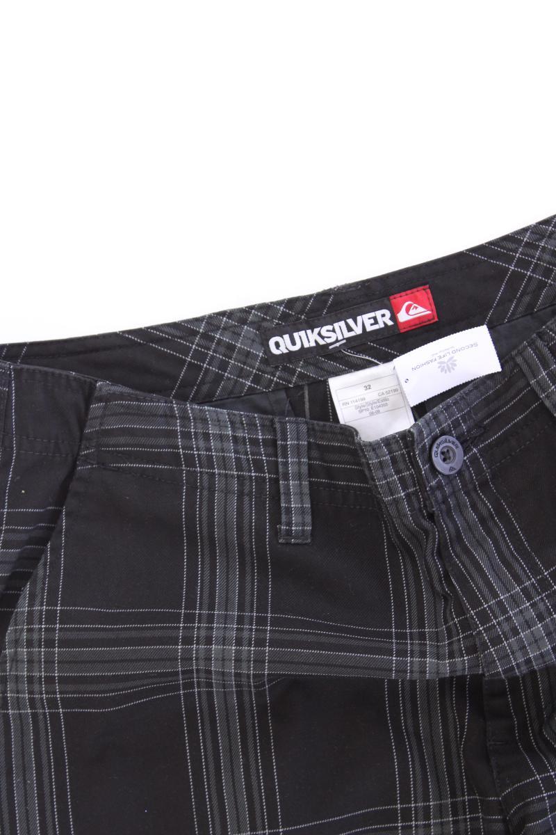 Quicksilver Shorts für Herren Gr. W32 kariert grau aus Polyester