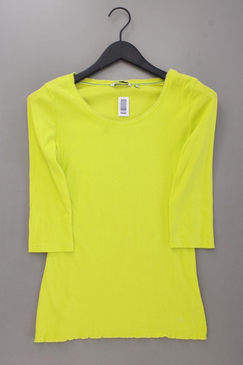 Tom Tailor Shirt neon Gr. L neuwertig 3/4 Ärmel grün aus Baumwolle