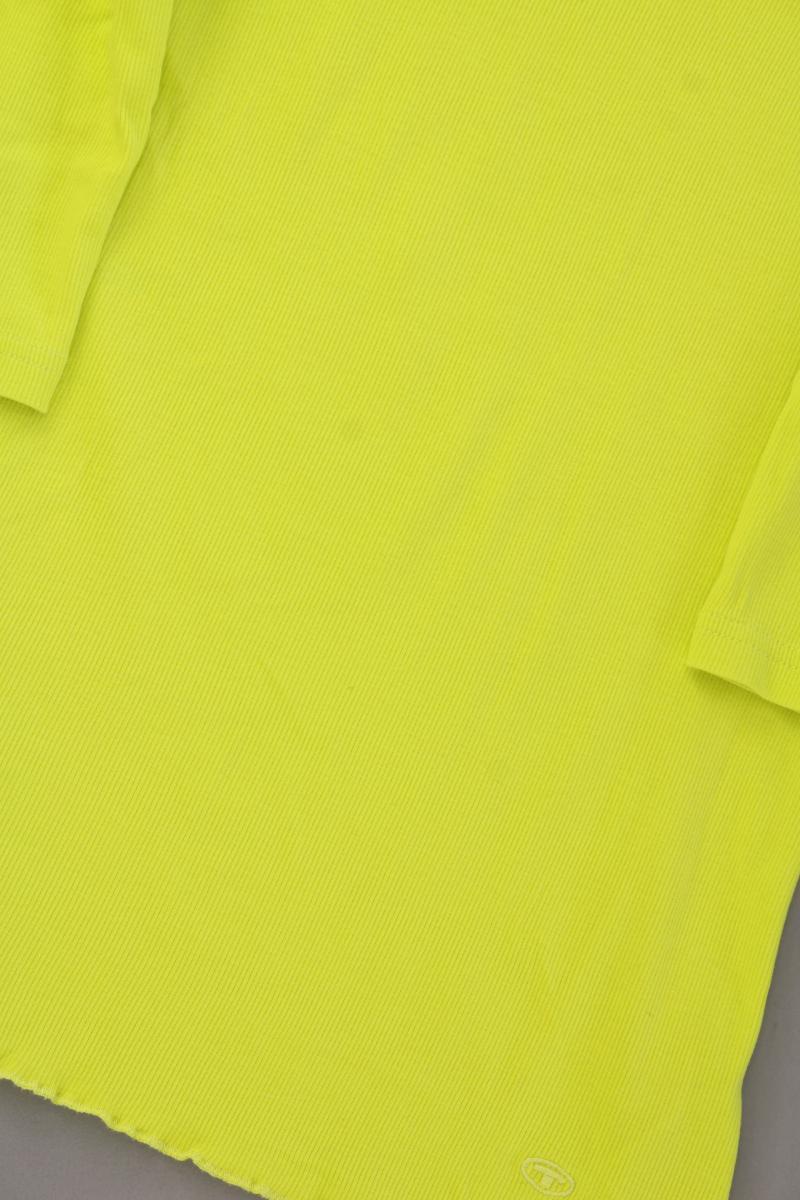 Tom Tailor Shirt neon Gr. L neuwertig 3/4 Ärmel grün aus Baumwolle
