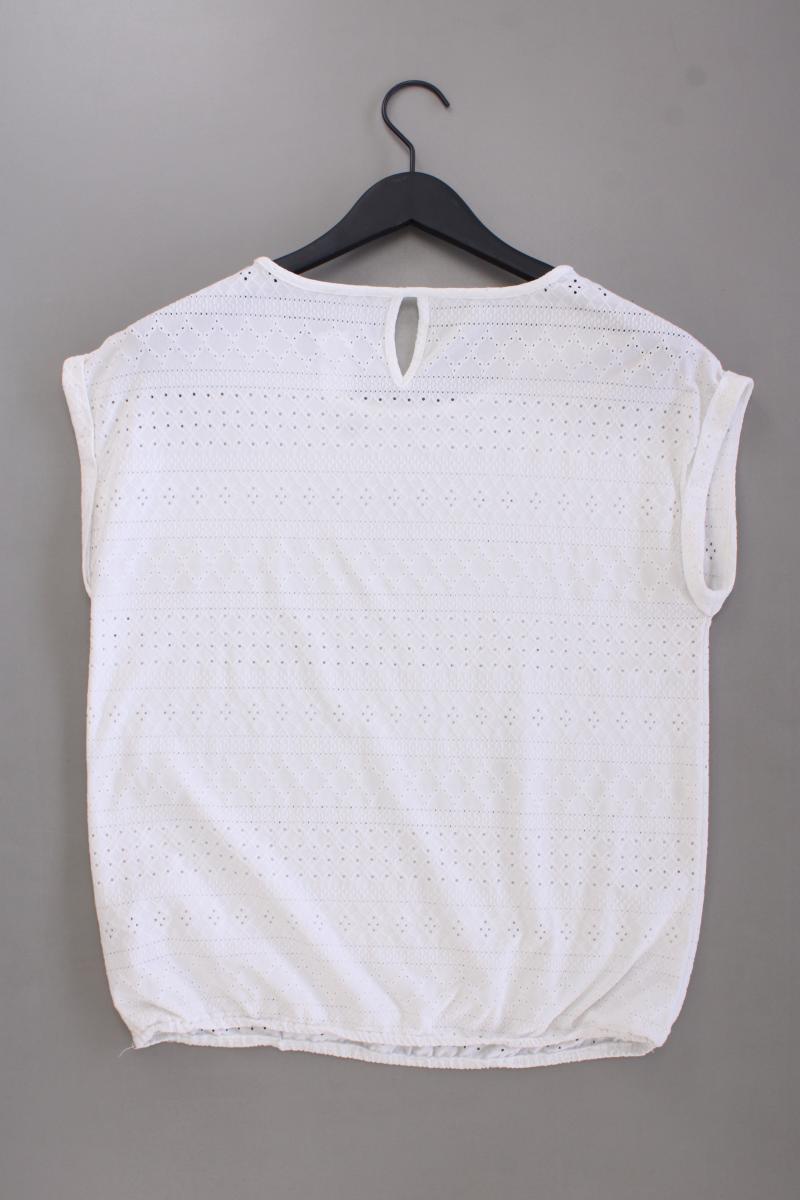 Tom Tailor T-Shirt Gr. M Kurzarm weiß aus Polyester