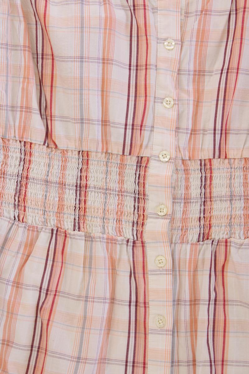 Soccx Karobluse Gr. XL kariert Kurzarm orange aus Baumwolle