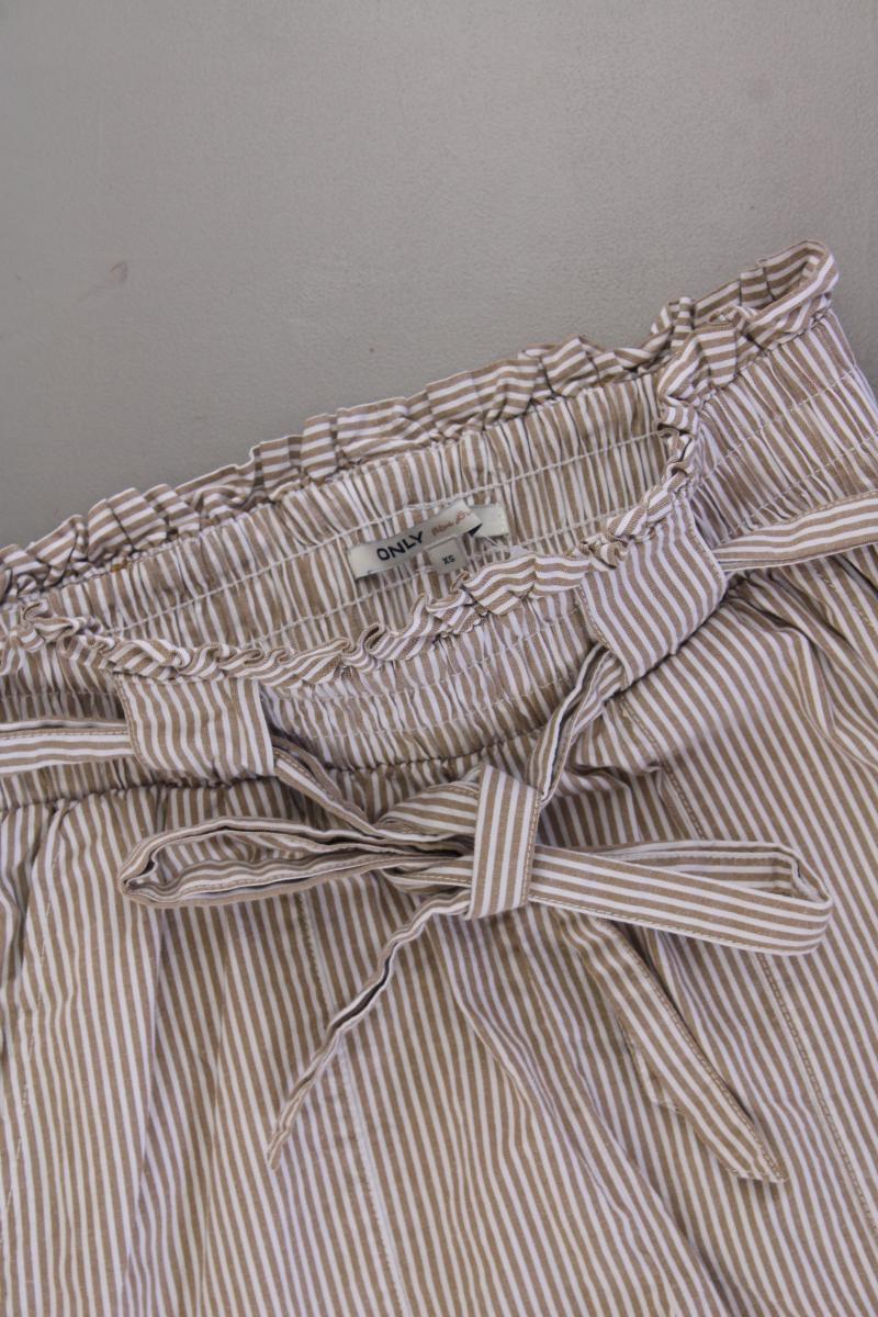 Only Shorts Gr. XS gestreift braun aus Baumwolle
