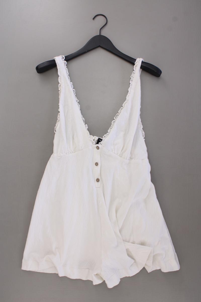 Asos Kurzer Jumpsuit Gr. 42 creme aus Baumwolle