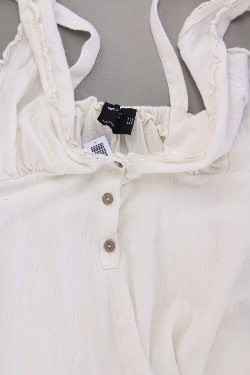Asos Kurzer Jumpsuit Gr. 42 creme aus Baumwolle