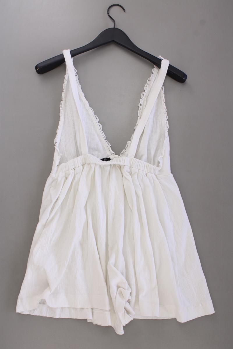 Asos Kurzer Jumpsuit Gr. 42 creme aus Baumwolle
