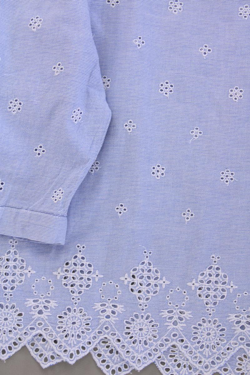 Tom Tailor Classic Bluse Gr. 42 neuwertig 3/4 Ärmel blau aus Baumwolle