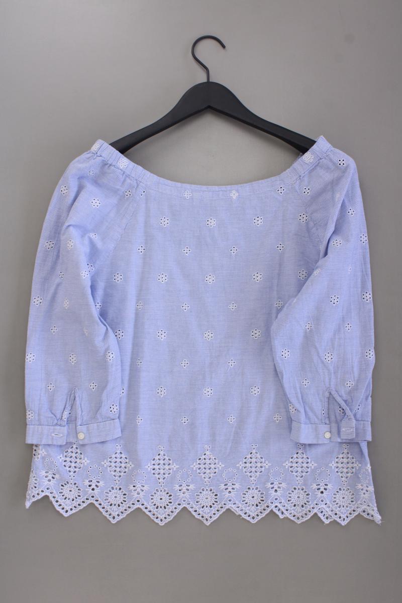 Tom Tailor Classic Bluse Gr. 42 neuwertig 3/4 Ärmel blau aus Baumwolle