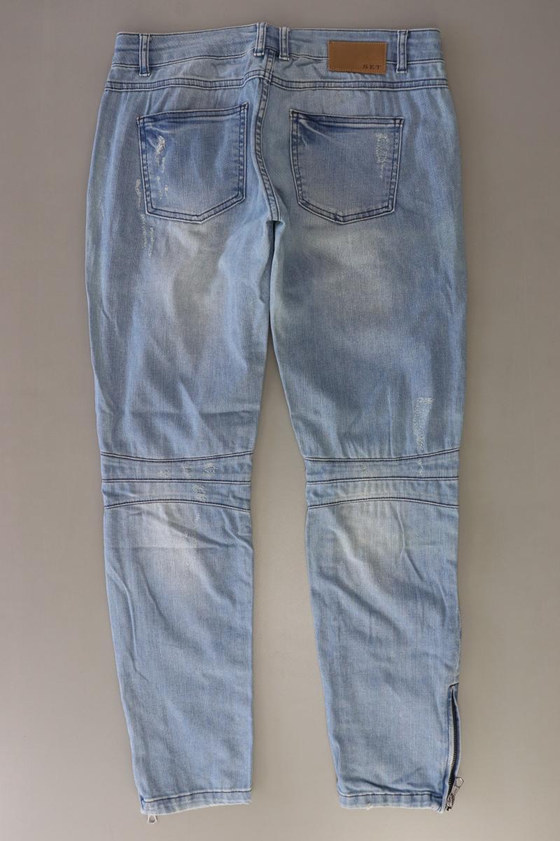 Set Skinny Jeans Gr. 38 blau aus Baumwolle