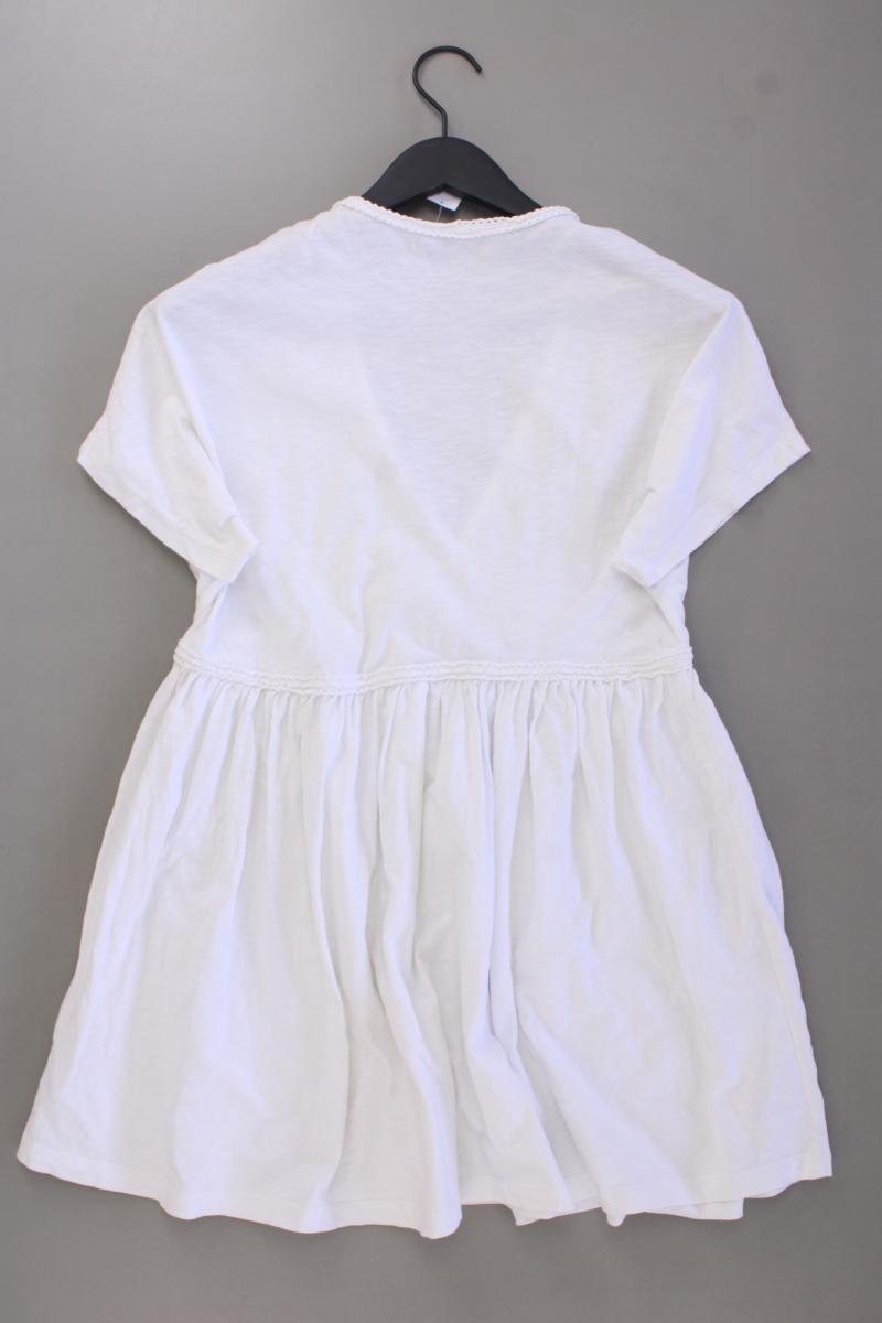 Pull&Bear Longshirt Gr. XS Kurzarm weiß aus Baumwolle
