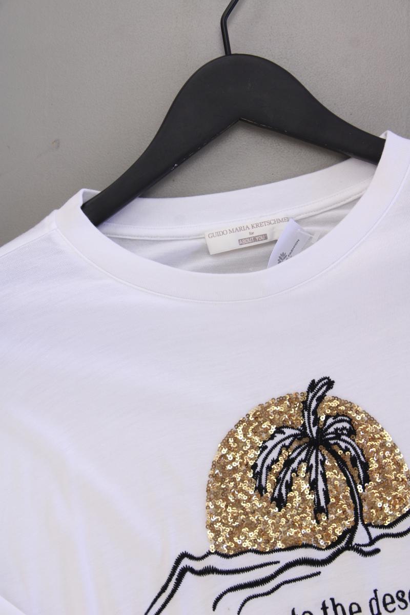 GuidoMaria Kretschmer AboutYou T-Shirt Gr. 40 neuwertig Kurzarm mit Pailletten