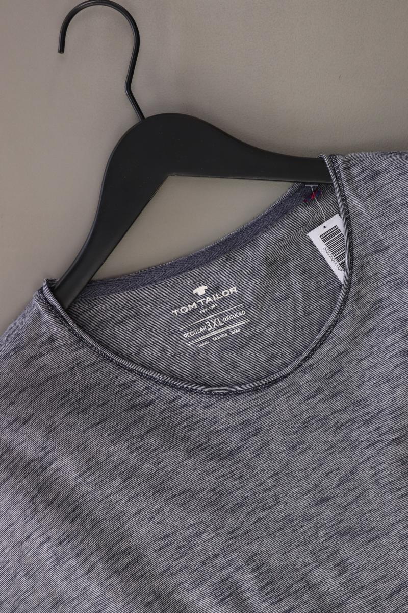 Tom Tailor T-Shirt für Herren Gr. XXXL Kurzarm blau aus Baumwolle