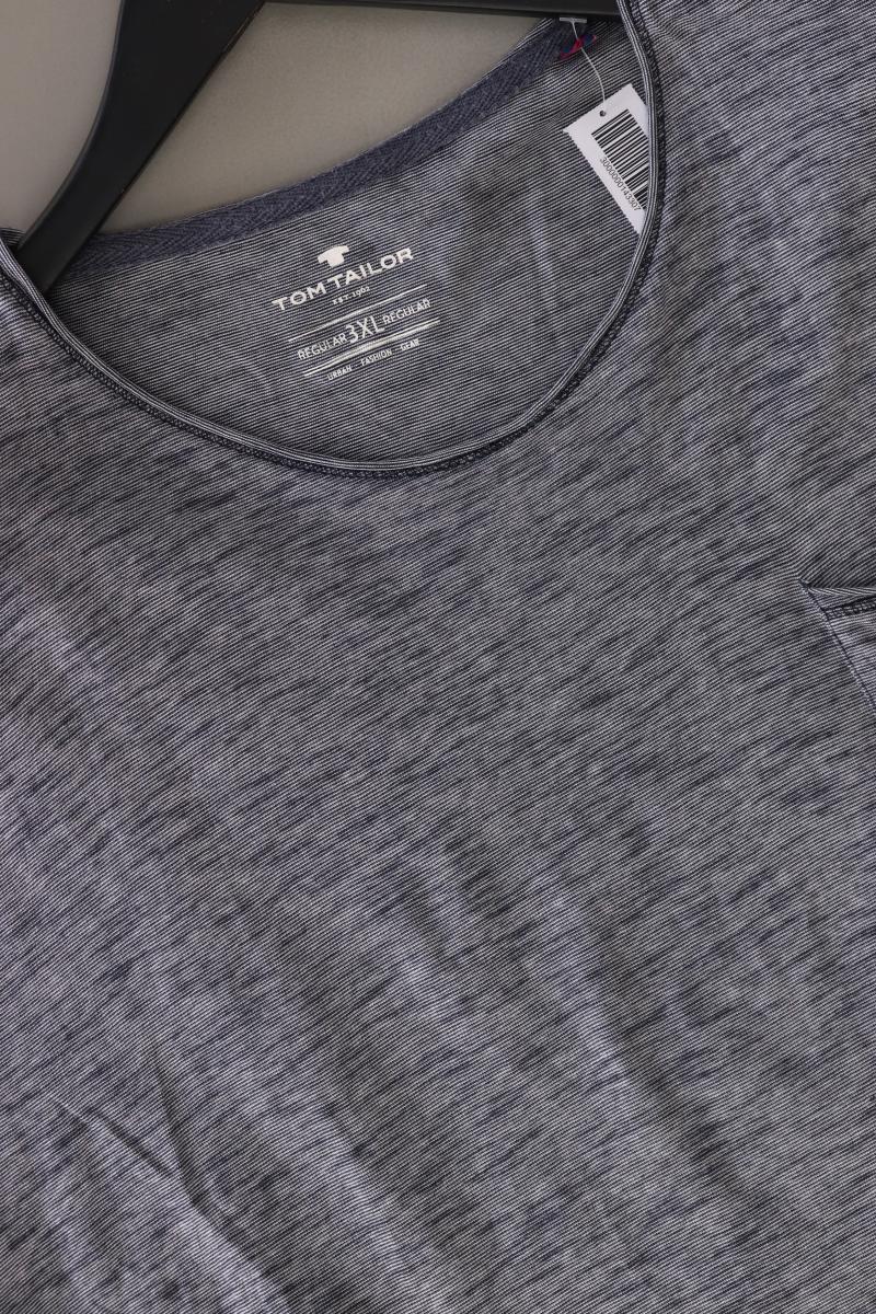 Tom Tailor T-Shirt für Herren Gr. XXXL Kurzarm blau aus Baumwolle