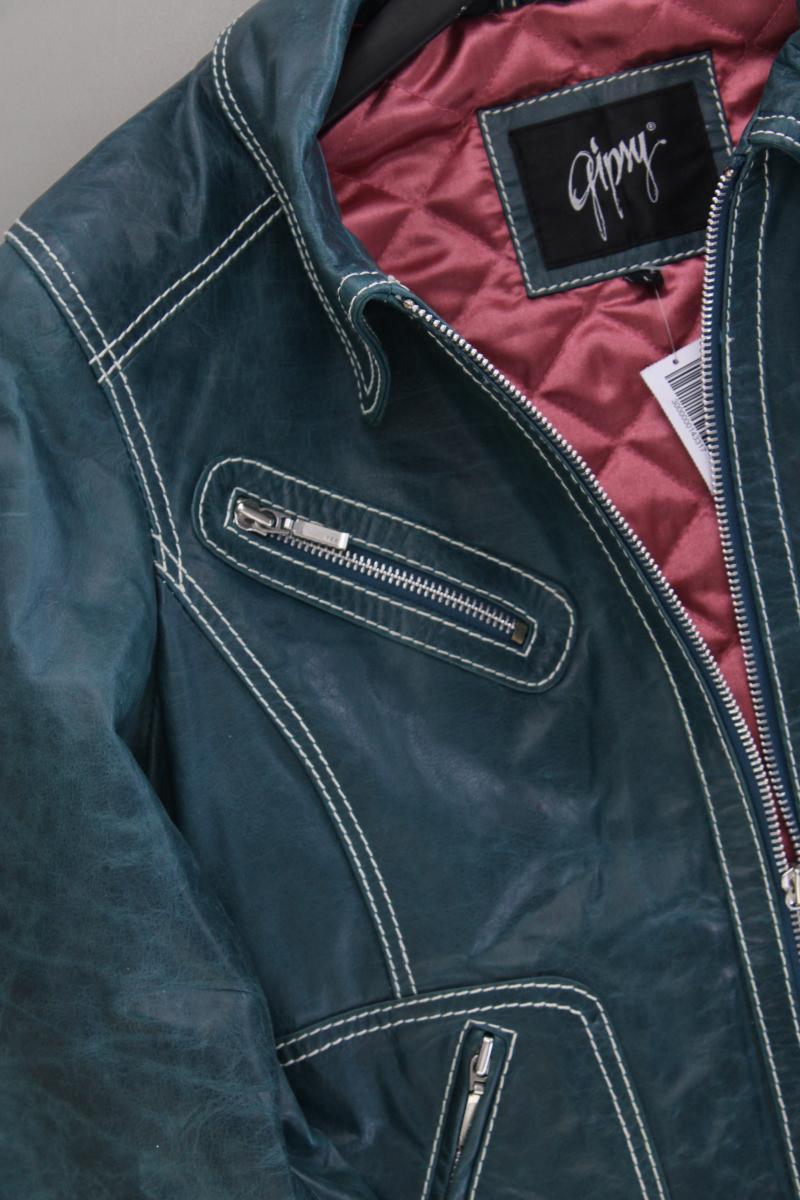 Gipsy Lederjacke Gr. L neuwertig blau
