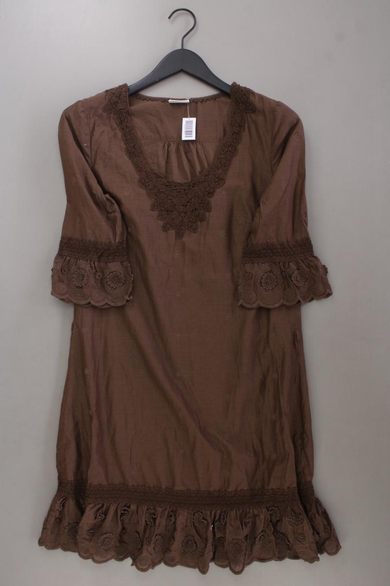 Street One Midikleid Gr. 38 3/4 Ärmel braun aus Baumwolle