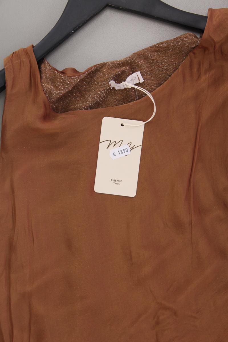 Made in Italy Bluse Gr. S neu mit Etikett Ärmellos mit Glitzer braun
