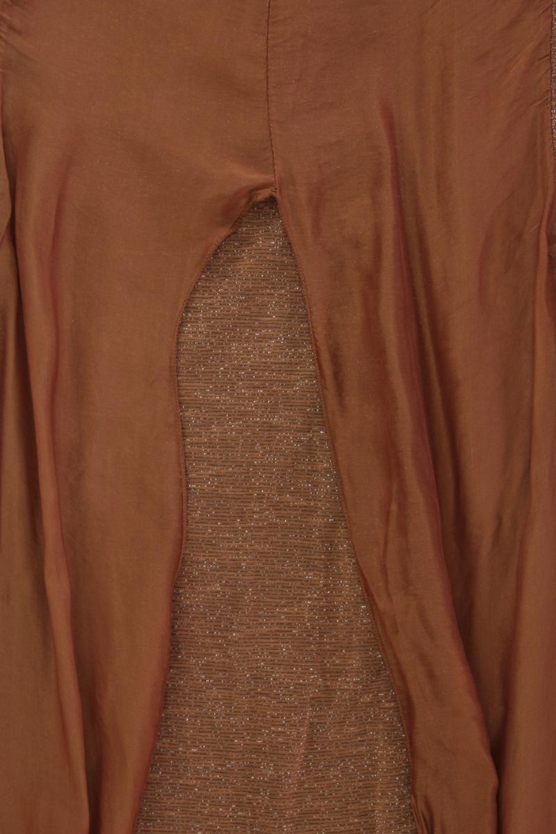 Made in Italy Bluse Gr. S neu mit Etikett Ärmellos mit Glitzer braun