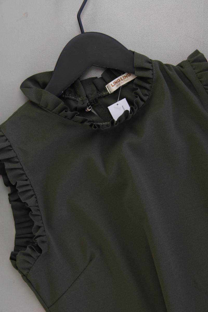 Ling Ling Italy Kleid Gr. S neuwertig Ärmellos olivgrün aus Polyester