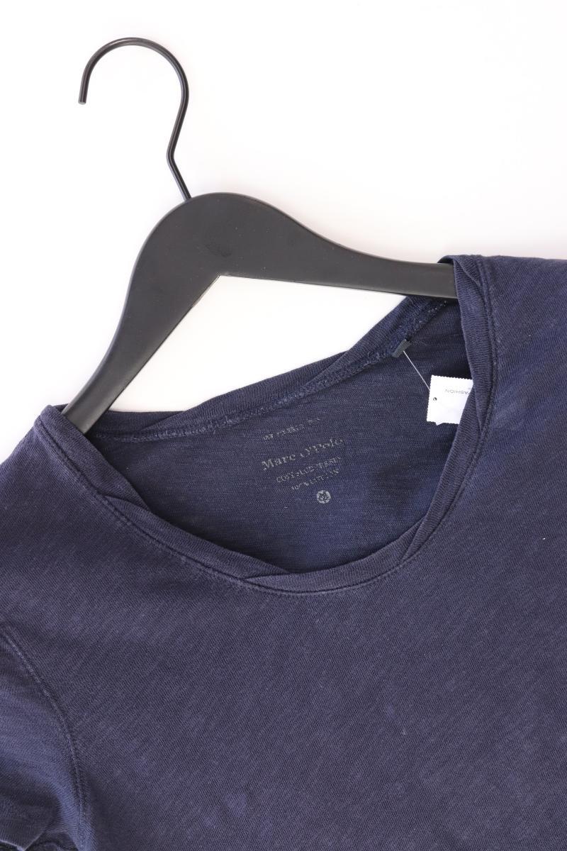 Marc O'Polo Leinenshirt Gr. L Kurzarm blau