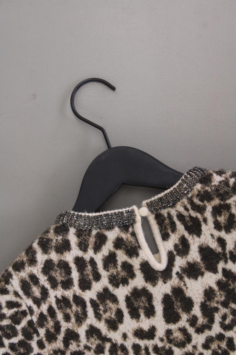 Zara Printshirt Gr. S mit Tierdruck Kurzarm braun
