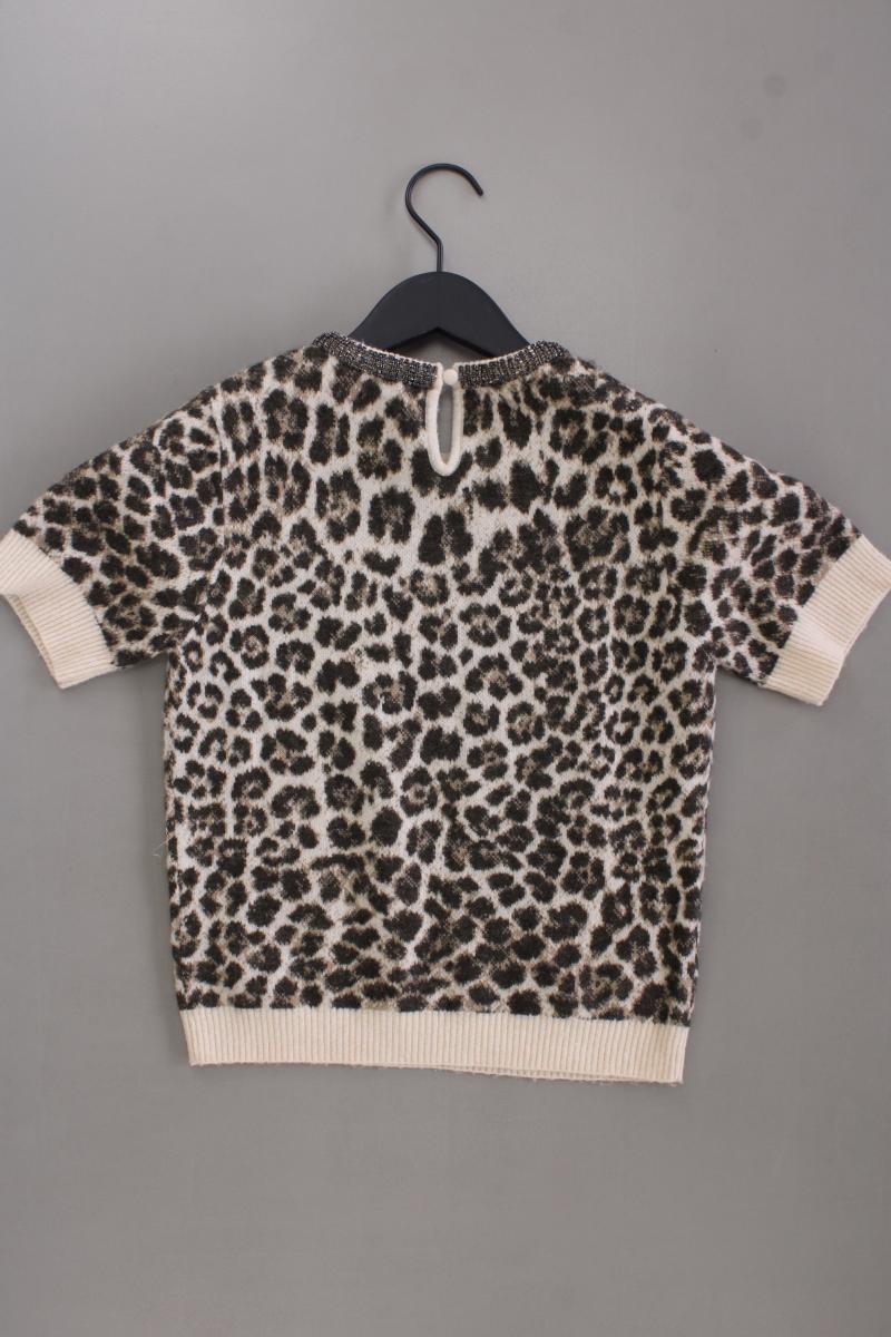 Zara Printshirt Gr. S mit Tierdruck Kurzarm braun