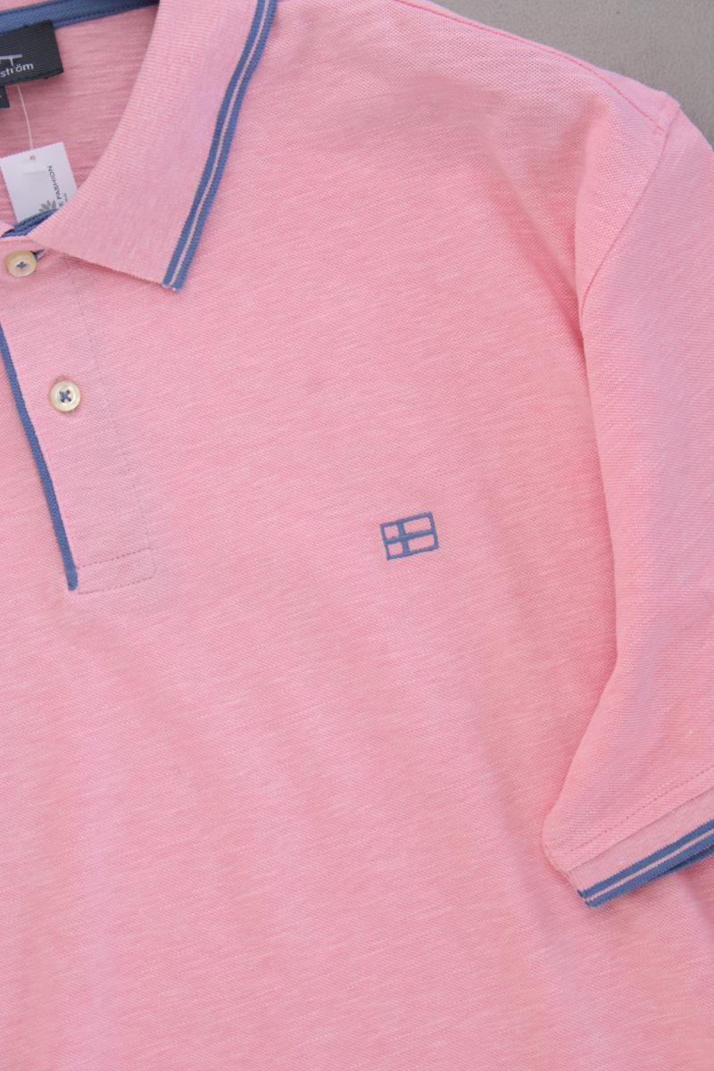 Nils Sundström Poloshirt für Herren Gr. 58 neuwertig Kurzarm rosa aus Baumwolle