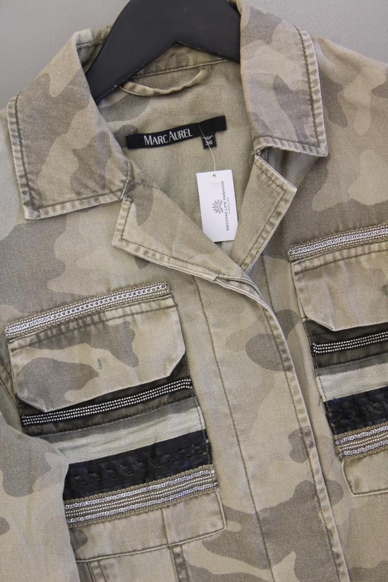 Marc Aurel Classic Jacke Gr. 36 camouflage olivgrün aus Baumwolle