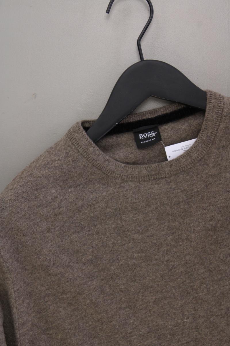 BOSS by Hugo Boss Wollpullover für Herren Gr. XL neuwertig braun aus Schurwolle