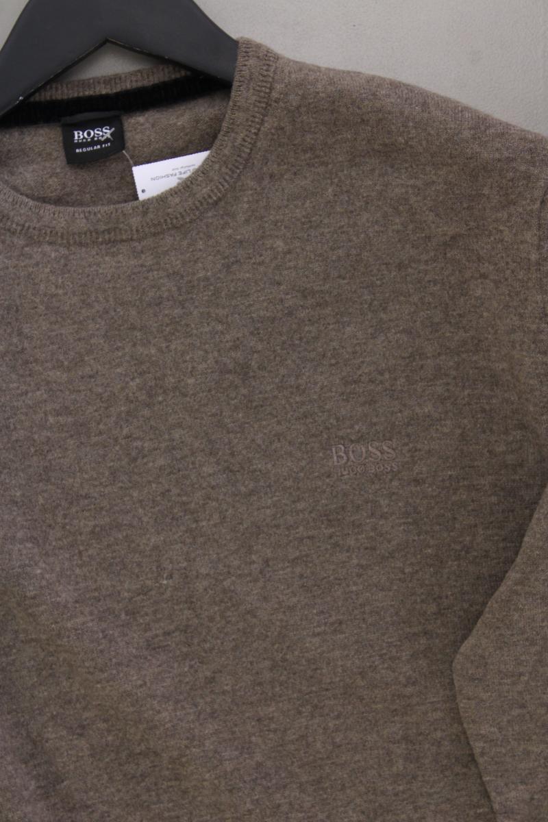 BOSS by Hugo Boss Wollpullover für Herren Gr. XL neuwertig braun aus Schurwolle
