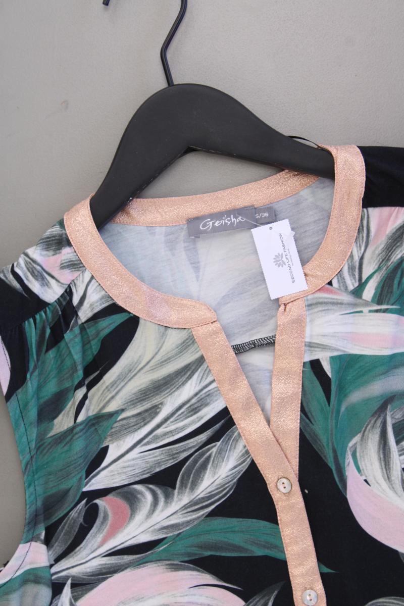 Geisha Ärmellose Bluse Gr. 36 mit Blumenmuster mehrfarbig aus Polyester