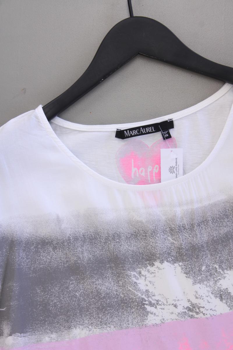 Marc Aurel Printshirt Gr. 36 Kurzarm weiß aus Viskose