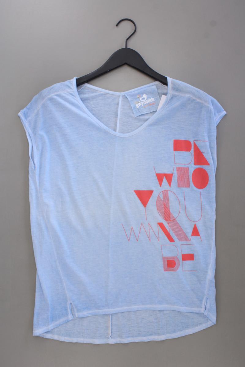 Gwynedds Printshirt Gr. S neuwertig Kurzarm blau aus Lyocell