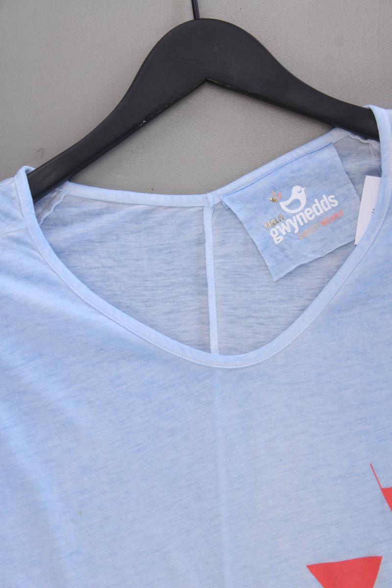 Gwynedds Printshirt Gr. S neuwertig Kurzarm blau aus Lyocell