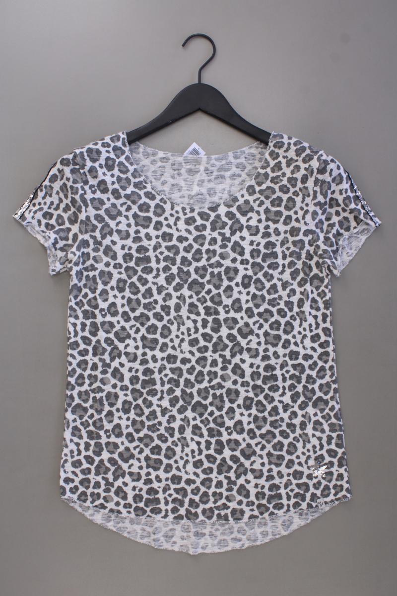 Key Largo Printshirt Gr. S mit Tierdruck neuwertig Kurzarm grau aus Viskose