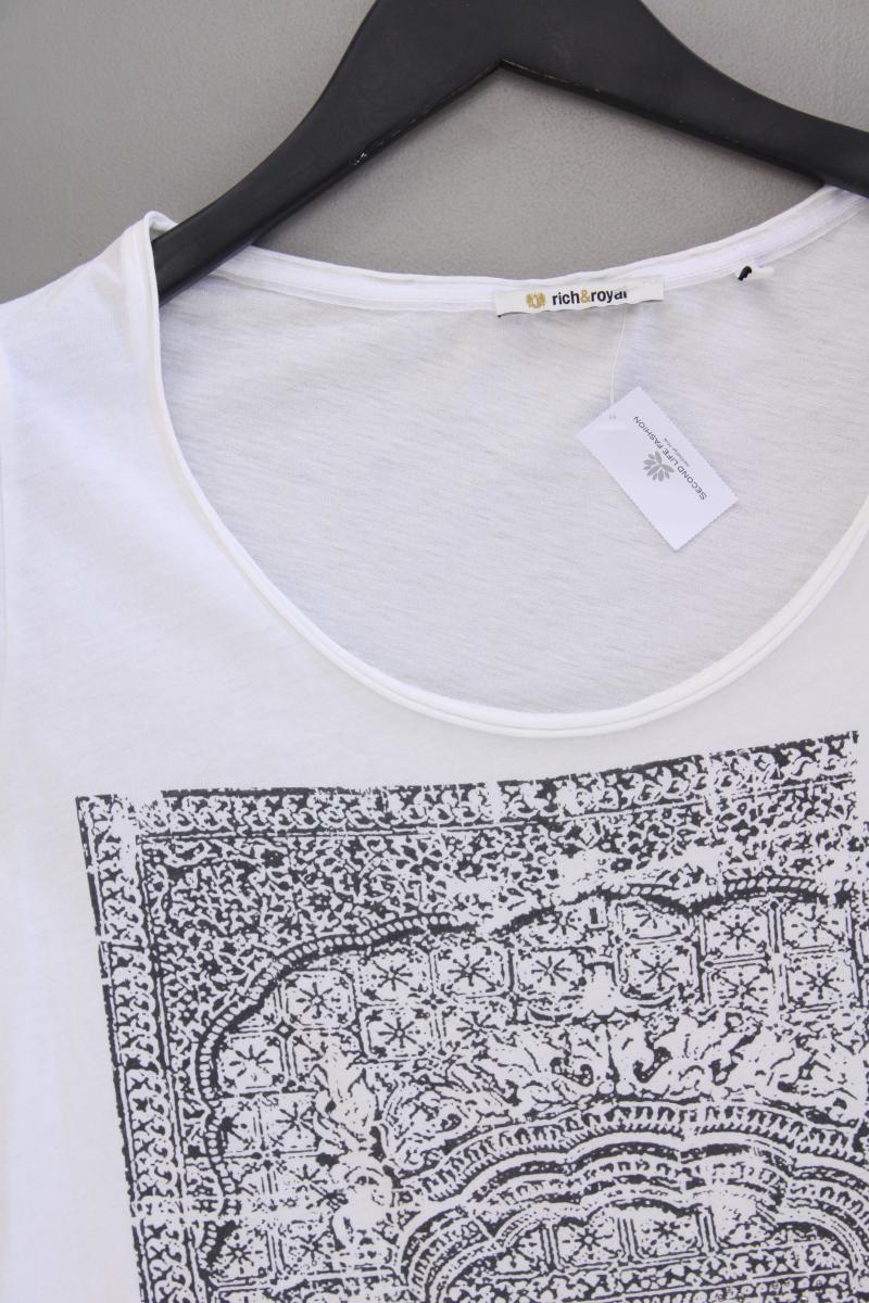 Rich&Royal Printshirt Gr. M Kurzarm weiß aus Baumwolle