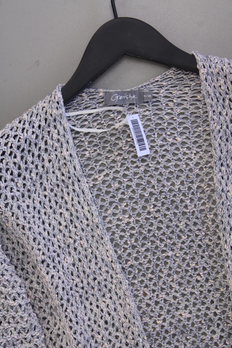 Geisha Strickjacke Gr. 38 neuwertig Langarm silber aus Polyacryl