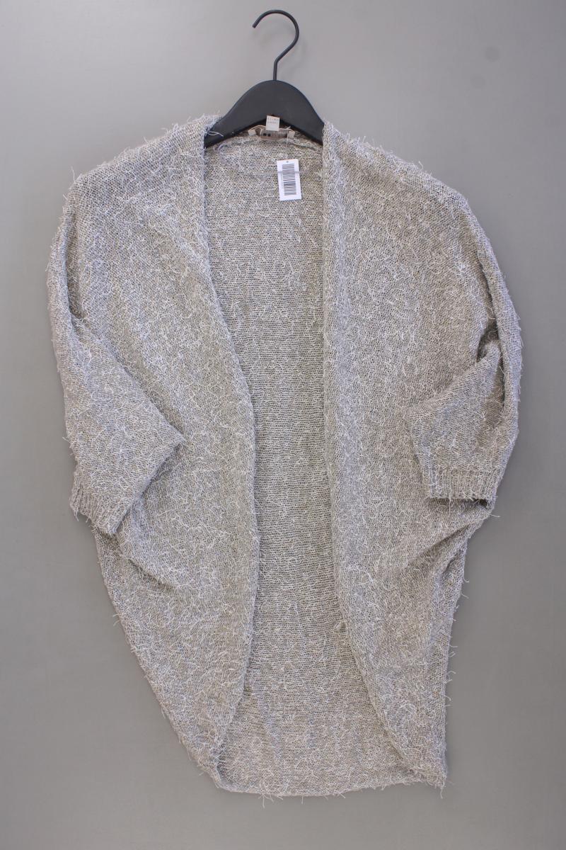 comma, Strickjacke Gr. 36 neuwertig 3/4 Ärmel grau aus Polyacryl