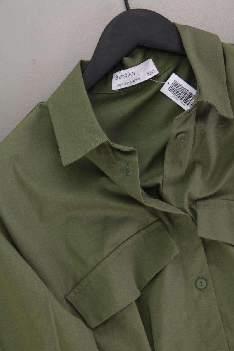 Bershka Langarmkleid Gr. S olivgrün