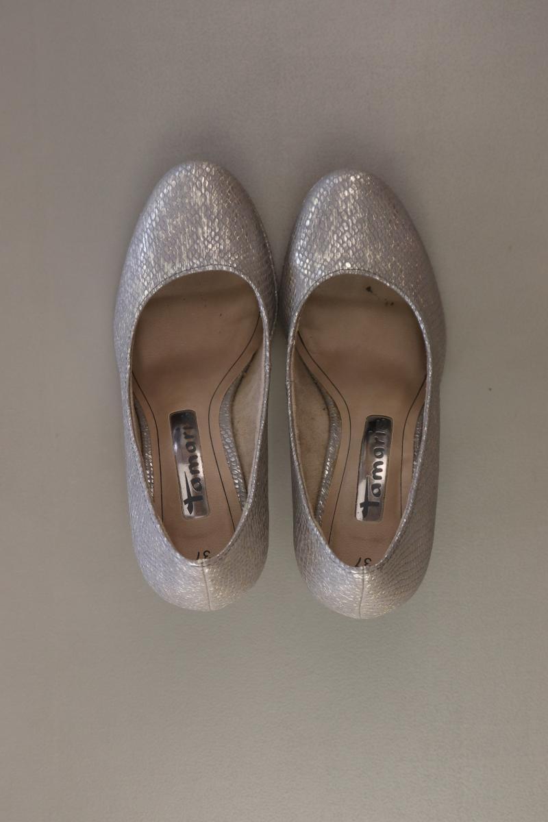 Tamaris Pumps Gr. 37 silber aus Kunstleder