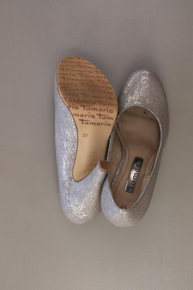 Tamaris Pumps Gr. 37 silber aus Kunstleder