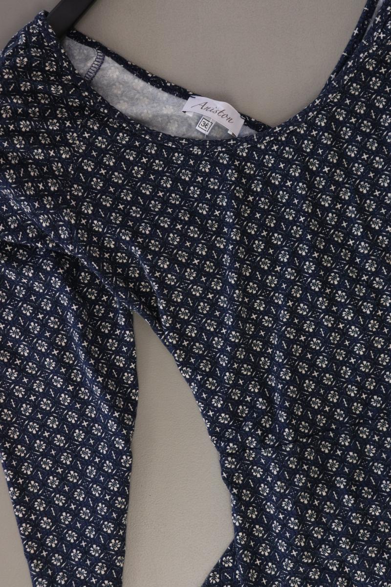 Aniston Jerseykleid Gr. 36 3/4 Ärmel blau aus Viskose