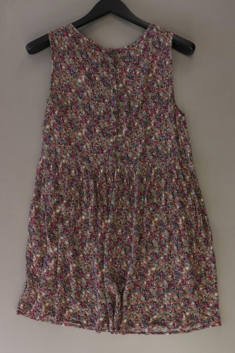 Mango Midikleid Gr. XS mit Blumenmuster Ärmellos mehrfarbig aus Viskose