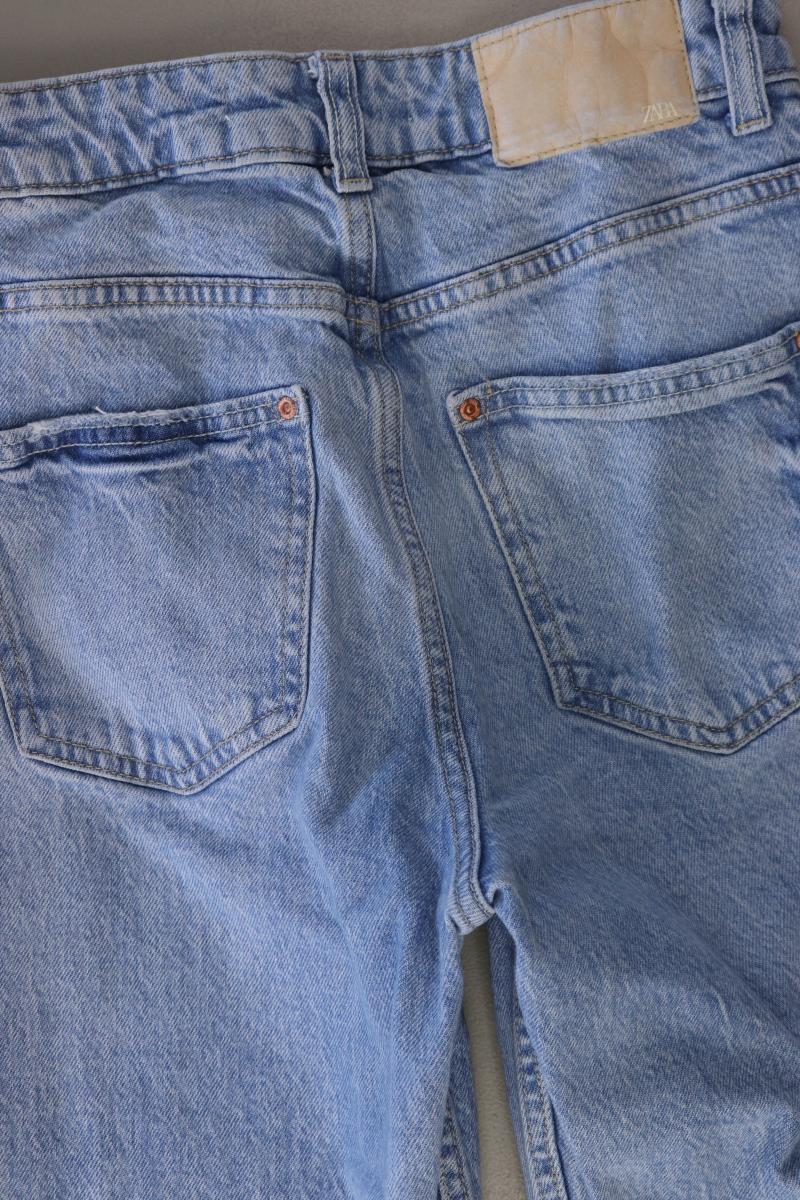 Zara Mom Jeans Gr. 34 blau aus Baumwolle