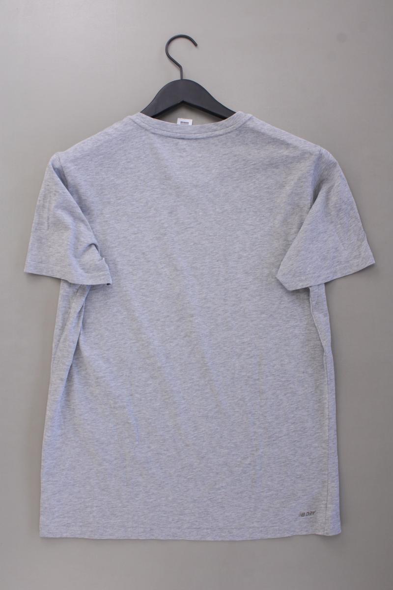New Balance T-Shirt für Herren Gr. L neuwertig Kurzarm grau aus Baumwolle