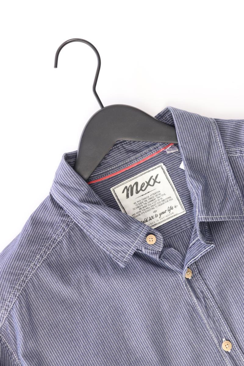 Mexx Langarmhemd für Herren Gr. XXL blau aus Baumwolle