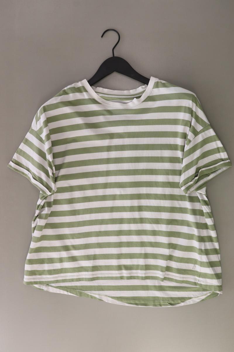 Esprit Ringelshirt Gr. XL gestreift Kurzarm olivgrün aus Baumwolle