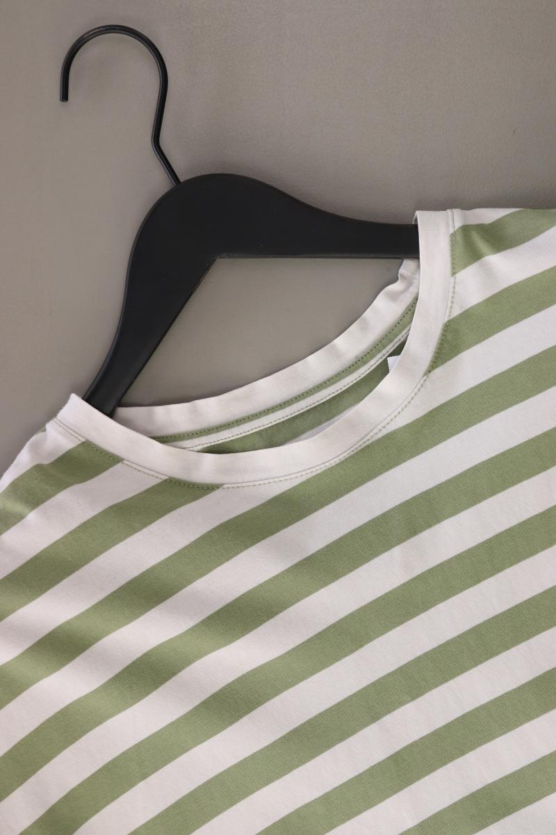 Esprit Ringelshirt Gr. XL gestreift Kurzarm olivgrün aus Baumwolle