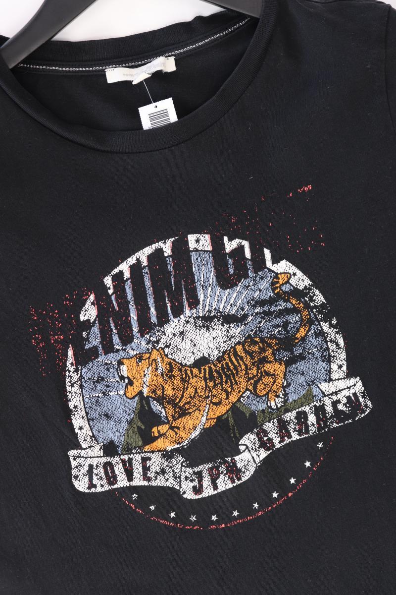 Tom Tailor (Denim) Printshirt Gr. L Kurzarm schwarz aus Baumwolle