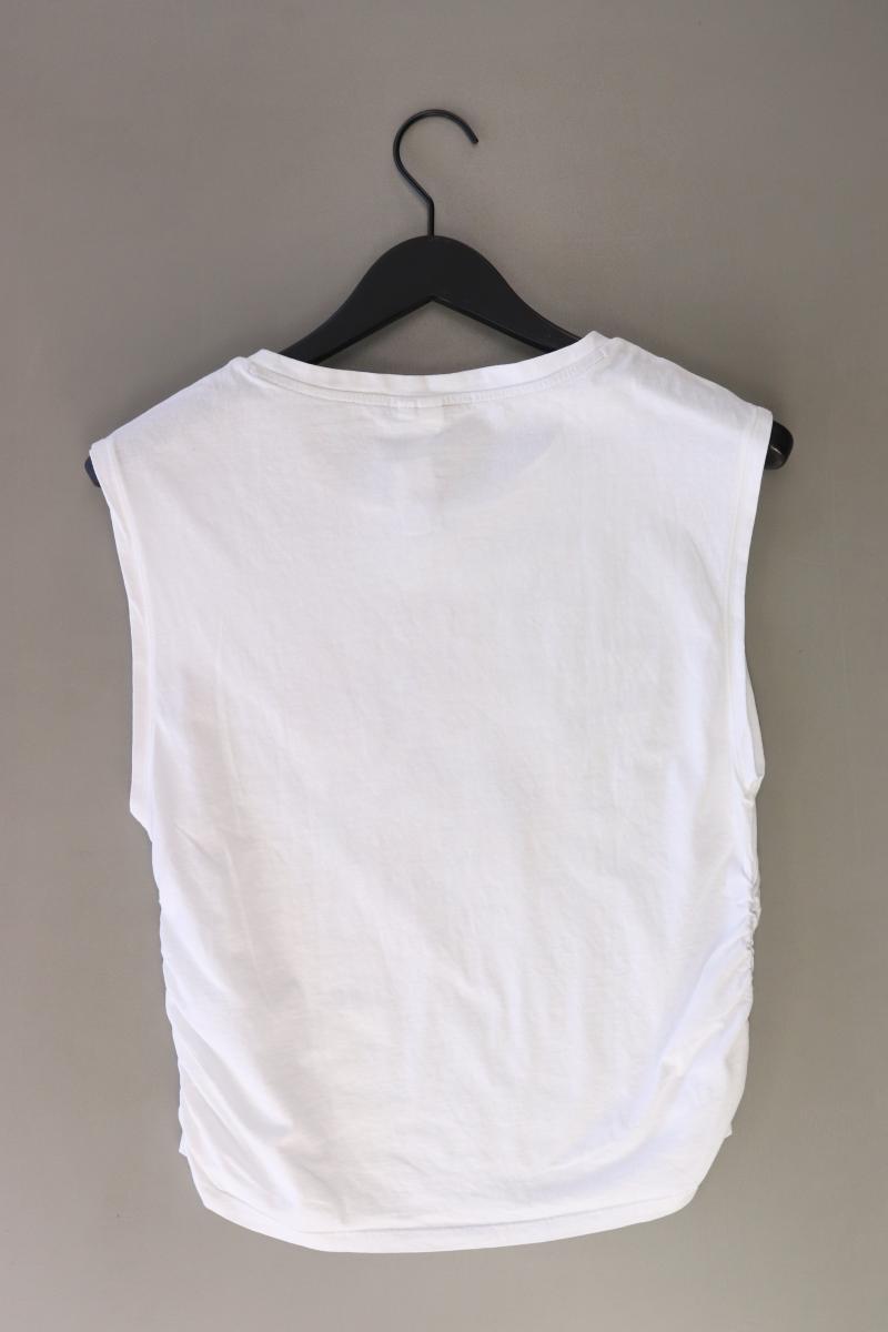 QS by s.Oliver Printshirt Gr. M Kurzarm weiß aus Baumwolle
