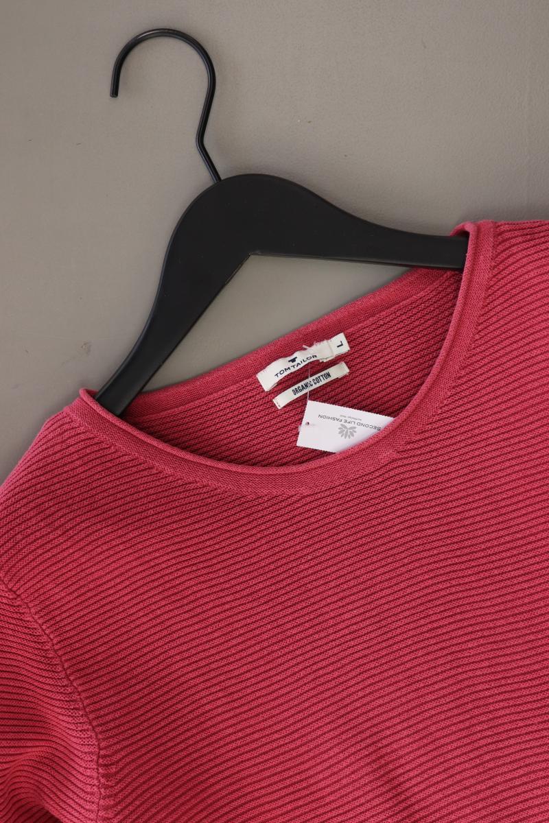 Tom Tailor Langarmpullover Gr. L pink aus Baumwolle