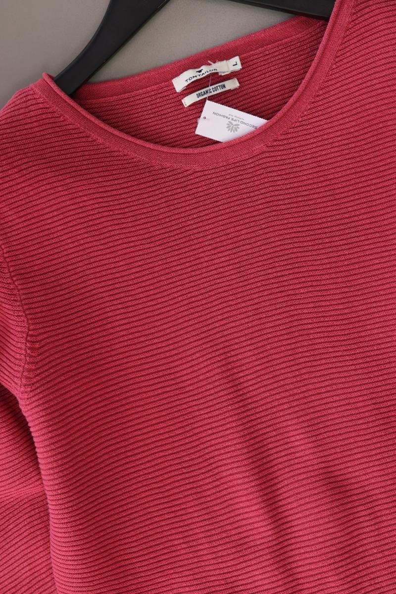 Tom Tailor Langarmpullover Gr. L pink aus Baumwolle